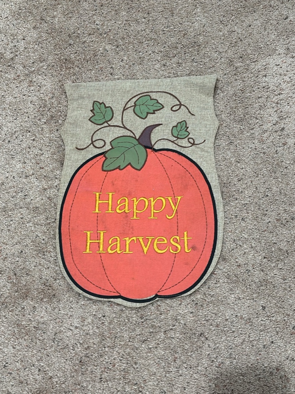 Happy Harvest Pumpkin yard flag Accent - Orange